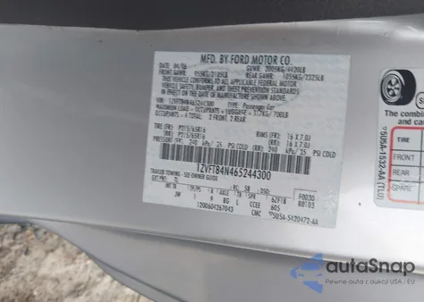 2006 Ford Mustang V6 из США, поврежденный, VIN 1ZVFT84N465244300